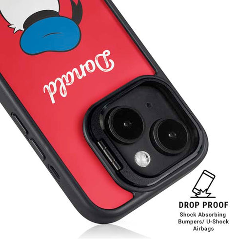 Disney Friends Donald Duck Backwards iPhone 15 Kickstand Case